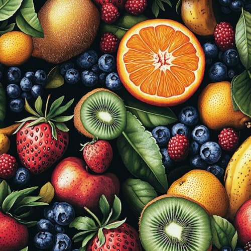 MöBelfolie Selbstklebend 53 X 1000 cm Tapeten Obst Blaubeeren Orange Wasserdicht Und Schmutzabweisend Leicht zu Installieren Geeignet FüR Badezimmer KüChe Oder Andere Wandtapeten Im Format von Generisch