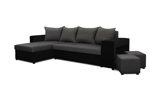 Generisch Möbel NAWSTOL - Ecksofa mit Schlaffunktion 205x130 cm - Eckcouch mit Bettkasten - Ecksofa Wohnlandschaft L Form (Linke oder RECHTE) von Generisch