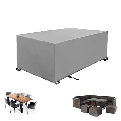 Möbelabdeckung Abdeckung für Gartenmöbel Plane Schutzhülle Terrassenmöbel Winddicht Schwarz 420D Oxford-Gewebe Multi-Size Gartenmöbel Abdeckung für Gartentische und Möbelsets 130x80x105cm von Generisch