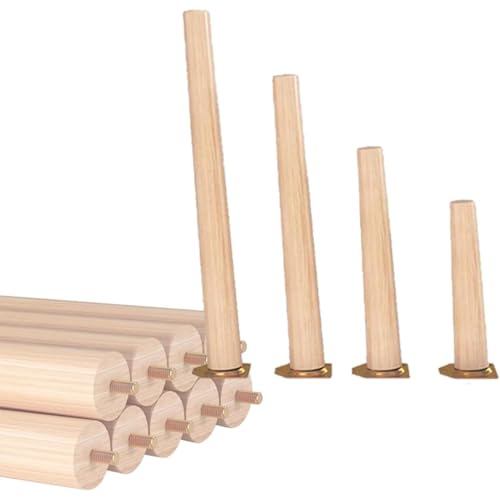 Möbelbeine aus Holz, massive Buche, Ersatzfüße für Schreibtisch, Tisch, Stuhl, Couch, Sofa, Schrank – konisches Design für Stabilität Möbelbeine aus Holz, massive Buche, Ersatzfüße für Schreibtisch, Tisch, Stuhl, Couch, Sofa, Schrank – konisches Design für Stabilität von Generisch
