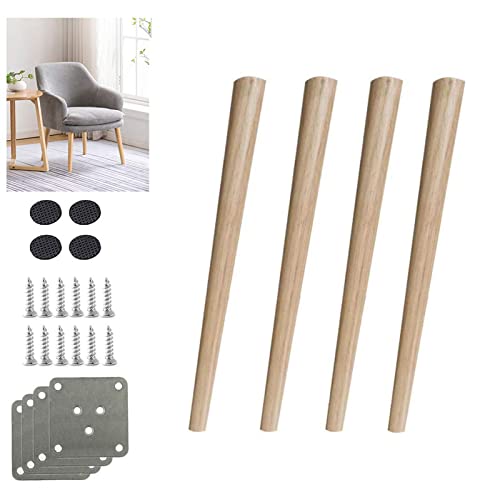 Möbelbeine aus massiver Eiche, 70,1 cm, für Schreibtisch und Esstisch, Stuhl- und Sofa-Ersatzbeine, schräg Kegel-Design, inklusive Zubehör, Holzstütze, 4 Stück Möbelbeine aus massiver Eiche, 70,1 cm, für Schreibtisch und Esstisch, Stuhl- und Sofa-Ersatzbeine, schräg Kegel-Design, inklusive Zubehör, Holzstütze, 4 Stück von Generisch