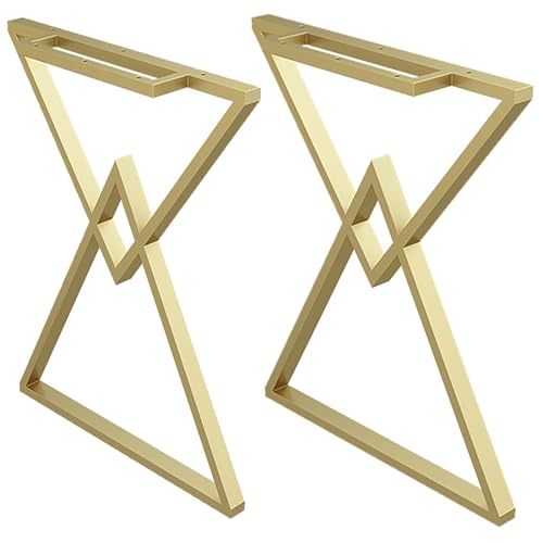 Möbelbeine im Industrie-Stil, stabile Metall-Schreibtischbeine für rustikale Dekoration, 71,1 cm, goldfarbene Tischstützen, perfekt für Schreibtische und Tische, 40 x 72 cm, 2 Stück Möbelbeine im Industrie-Stil, stabile Metall-Schreibtischbeine für rustikale Dekoration, 71,1 cm, goldfarbene Tischstützen, perfekt für Schreibtische und Tische, 40 x 72 cm, 2 Stück von Generisch