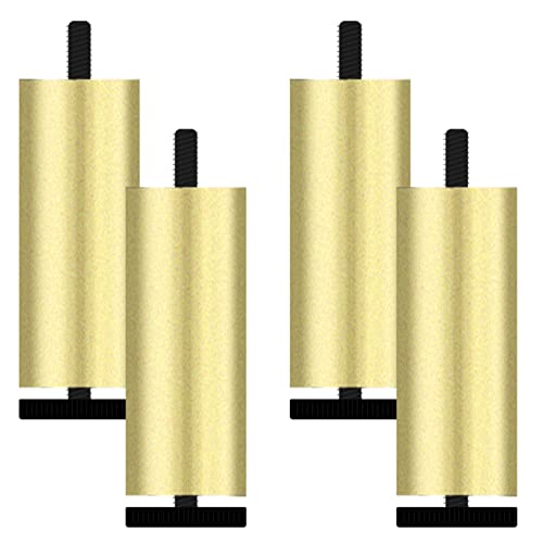 Möbelfüße Verstellbar 15cm Schränke füße Gold Runde Möbelfüsse zum einschrauben M8 Aluminium Eloxierte Oberfläche Möbelbeine Verstellbar Sockelfuß Sideboard/Nachtschrank Füße,4 × Schrankfüsse (15cm) Möbelfüße Verstellbar 15cm Schränke füße Gold Runde Möbelfüsse zum einschrauben M8 Aluminium Eloxierte Oberfläche Möbelbeine Verstellbar Sockelfuß Sideboard/Nachtschrank Füße,4 × Schrankfüsse (15cm) von Generisch