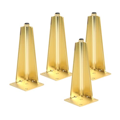 Möbelfüße aus Metall, goldfarben, für Sofa, Couch, Bett, Couchtisch, DIY, TV-Schrank, 15 cm, 4 Stück Möbelfüße aus Metall, goldfarben, für Sofa, Couch, Bett, Couchtisch, DIY, TV-Schrank, 15 cm, 4 Stück von Generisch