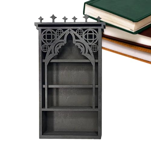 Mondregal aus Holz – Wand-Kristall-Ausstellungsregal, Gothic-Schmuckschrank, Schmuckhalter, Nagellack-Präsentationsregal, Stein-Organizer, Schlafzimmer, dekoratives von Generisch