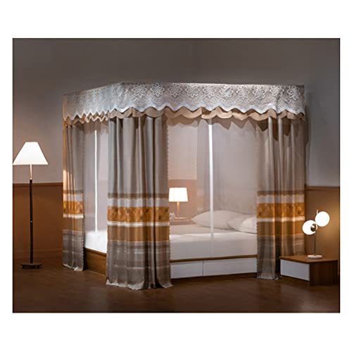 Moskitonetz, Betthimmel, Bettvorhang für Einzelbett, Doppelbett, 360° staubdicht, mit Metallständer und Reißverschluss Moskitonetz, Betthimmel, Bettvorhang für Einzelbett, Doppelbett, 360° staubdicht, mit Metallständer und Reißverschluss von Generisch
