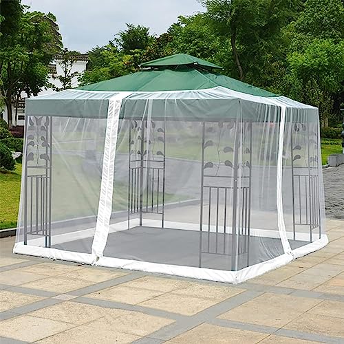 Moskitonetz für Terrassenschirm, Polyester-Netz mit Reißverschlussvorhang und PVC-Rohren, passend für 3 m Marktschirme, Schutz im Freien Moskitonetz für Terrassenschirm, Polyester-Netz mit Reißverschlussvorhang und PVC-Rohren, passend für 3 m Marktschirme, Schutz im Freien von Generisch
