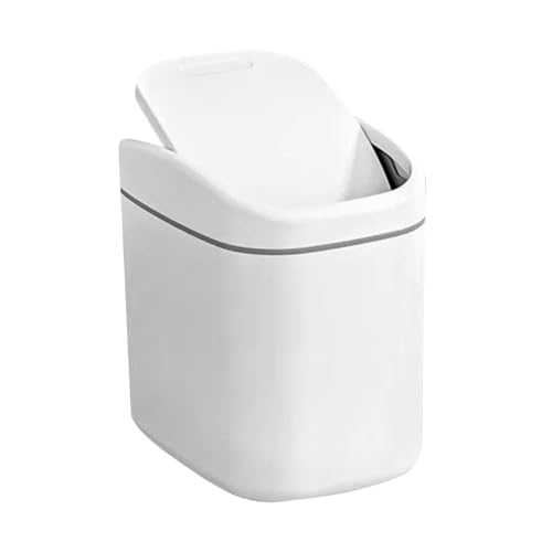 Mülldose - Badezimmer Mülleimer Bin -Mini -Mülleimer mit Deckel - Office Desktop Papierbehälter - 2L Schwing -Top -Arbeitsplatte Abfallkorb für Schlafzimmer Badezimmer Kindertisch Haustier Fut von Generisch