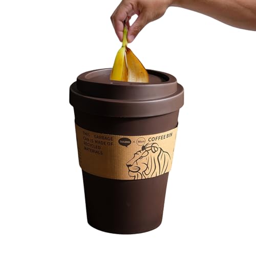 Mülleimer - Mülleimer | Deckelbehälter mit großer Kapazität | Swings Top Cesth Bin in Kaffeetasse Form | Aufbewahrungskorb von Generisch