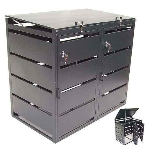 Mülltonnenbox Mülltonnenverkleidung Müllbox Mülltonne Abfalltonne Verkleidung 2, 3 oder 4 fache Mülltonenbox AWZ (2 - Fach Mülltonnenbox) von Generisch