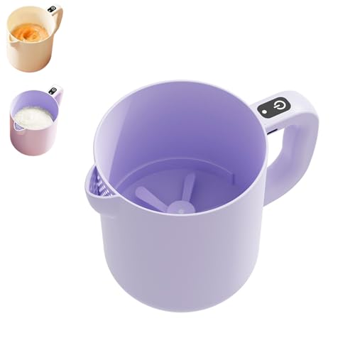 Multi-Function Electric Egg Churn, 2-in-1 Whisk & Filter for Eggs, 1L Large Capacity, With Built-In Filter Plate,for Beating Eggs, Stirring, Filtering (Purple) von Generisch