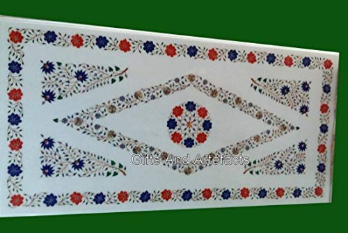 Multicolor Stone Reception Table Top I White Marble Conference Table Top I Marble Dining Table Top I 30 x 60 Inches Marble Dining Table Top I Sofa Table Top Multicolor Stone Reception Table Top I White Marble Conference Table Top I Marble Dining Table Top I 30 x 60 Inches Marble Dining Table Top I Sofa Table Top von Generisch