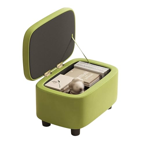 Multifunktionale Aufbewahrung Fußstütze Würfel mit Starkem Holzrahmen Wohnzimmer Fußhocker Spielzeugkiste Leder Gepolsterter Pouf Fußhocker Braun/Grün Multifunktionale Aufbewahrung Fußstütze Würfel mit Starkem Holzrahmen Wohnzimmer Fußhocker Spielzeugkiste Leder Gepolsterter Pouf Fußhocker Braun/Grün von Generisch
