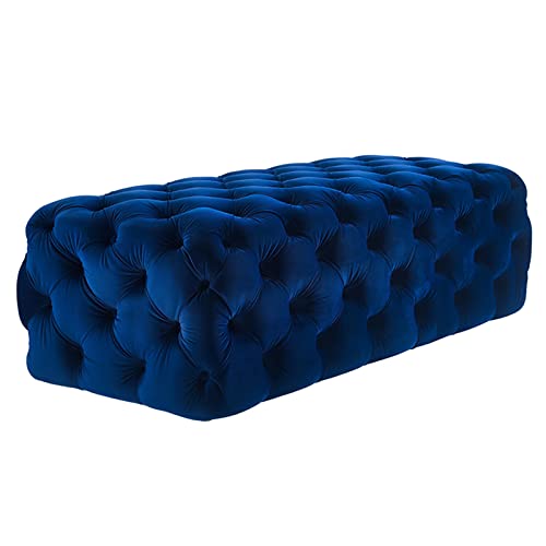 Multifunktionale Samt-Schuhbank für Schlafzimmer, luxuriös, dunkelblau, Fußstütze, Hocker, 80 x 45 x 40 cm Multifunktionale Samt-Schuhbank für Schlafzimmer, luxuriös, dunkelblau, Fußstütze, Hocker, 80 x 45 x 40 cm von Generisch