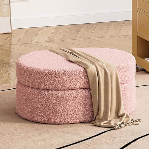 Multifunktionale Sitzbank mit gepolstertem Boucles-Sitz, platzsparender Fußhocker und End-of-Bett-Organizer für Wohnzimmer oder Schlafzimmer von Generisch