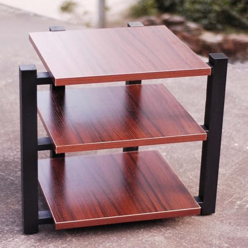 Multifunktionaler Audio-Display-Ständer, Walnussholz, TV-Regal und HiFi-Regal, verstellbarer Eck-TV-Ständer für Wohnzimmer und Schlafzimmer, 70 x 55 x 65 cm, perfekt für Heimstudios von Generisch