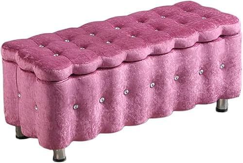 Multifunktionaler Aufbewahrungshocker, Fußhocker und Bank für Wohnzimmer, Schlafzimmer und Eingangsbereich, stilvoller Sitz-Organizer mit mehreren Farboptionen, ideal für den Familiengebrauch von Generisch