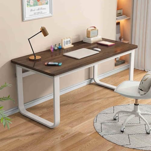 Multifunktionaler Computertisch, stabiler Holztisch mit Metallrahmen, Arbeitsschreibtisch für Zuhause und Büro, robuster Arbeitsplatz, Braun, 120 x 60 cm von Generisch