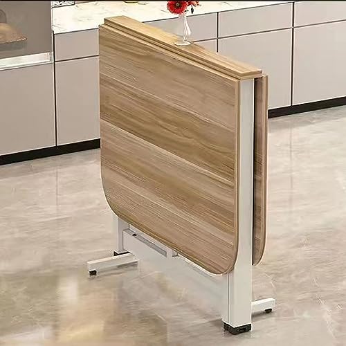 Multifunktionaler Drop Leaf Esstisch - Klappbarer Küchentisch aus Holz, platzsparend, ausziehbar, mobiles Design, 3 Formen für vielseitige Verwendung, perfekt für kleine Räume von Generisch