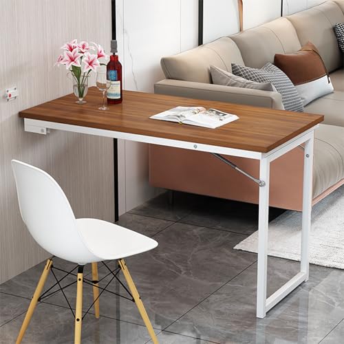 Multifunktionaler Klapptisch Wandtisch - Platzsparendes Wandmontiertes Teleskopregal für Esszimmer, 100 x 60 x 75 cm, perfekt für kleine Räume, Heimbüro und Küche von Generisch