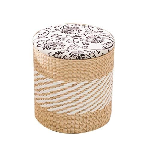 Multifunktionaler Ottoman-Fußhocker, Rattan-Design für Komfort und Platzersparnis im Wohnzimmer und Schlafzimmer von Generisch
