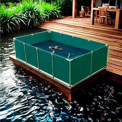 Multifunktionaler PVC-Canvas-Fischteich über dem Boden mit Ablassventil, transparentes Aquarium, perfekt für Fischzucht, sichtbarer Gartenpool, 300 x 100 x 70 cm Multifunktionaler PVC-Canvas-Fischteich über dem Boden mit Ablassventil, transparentes Aquarium, perfekt für Fischzucht, sichtbarer Gartenpool, 300 x 100 x 70 cm von Generisch