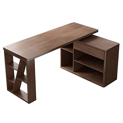 Multifunktionaler Schreibtisch mit Bücherregal und drehbarem Schließfach, moderner Luxus-Schreibarbeitsplatz für Heimbüro, Arbeitszimmer und Laptop Multifunktionaler Schreibtisch mit Bücherregal und drehbarem Schließfach, moderner Luxus-Schreibarbeitsplatz für Heimbüro, Arbeitszimmer und Laptop von Generisch