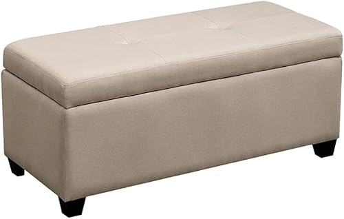 Multifunktionaler faltbarer Ottomane – Scharnier-Design für einfachen Zugriff, unterstützt bis zu 150 kg, perfekt als Betthocker oder Schuhwechsler von Generisch