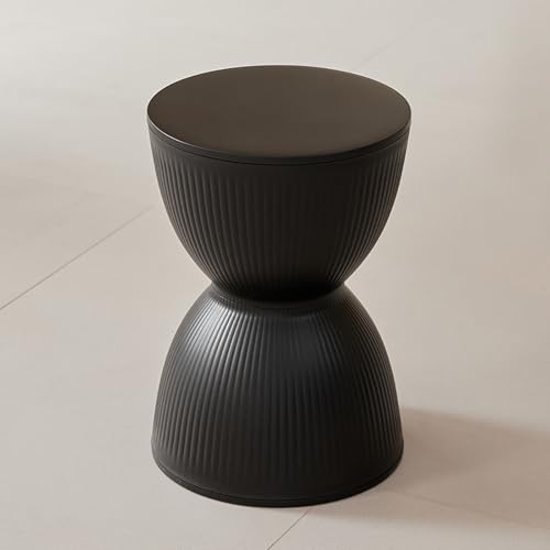 Multifunktionaler runder PP-Sanduhr-Hocker, kleine Fußstütze, Beistelltisch für Schlafzimmer, Wohnzimmer, Balkon, Spielzimmer und Schlafsaal (30,5 x 30,5 x 43,2 cm) von Generisch