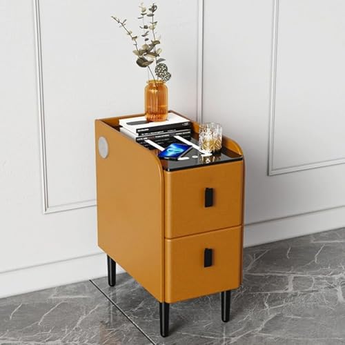 Multifunktionaler schmaler Nachttisch mit USB-Ladestation & Smart LED für Schlafzimmer, kompaktes Design Multifunktionaler schmaler Nachttisch mit USB-Ladestation & Smart LED für Schlafzimmer, kompaktes Design von Generisch