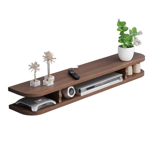 Multifunktionaler schwebender TV-Ständer für Wohnzimmer & Schlafzimmer - Große Kapazität Wandschrank mit ausgehöhlter Trennwand Lackfreie Kunsttafel Stilvolles braunes Design 120x Multifunktionaler schwebender TV-Ständer für Wohnzimmer & Schlafzimmer - Große Kapazität Wandschrank mit ausgehöhlter Trennwand Lackfreie Kunsttafel Stilvolles braunes Design 120x von Generisch