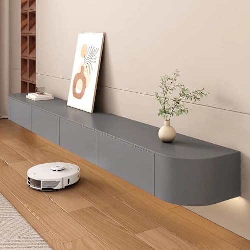Multifunktionaler schwebender TV-Ständer mit Stauraum – Wandmontierte TV-Einheit aus Holz für Wohnzimmer und Schlafzimmer, grau, 180 cm – schlankes Design für platzsparende Eleganz Multifunktionaler schwebender TV-Ständer mit Stauraum – Wandmontierte TV-Einheit aus Holz für Wohnzimmer und Schlafzimmer, grau, 180 cm – schlankes Design für platzsparende Eleganz von Generisch