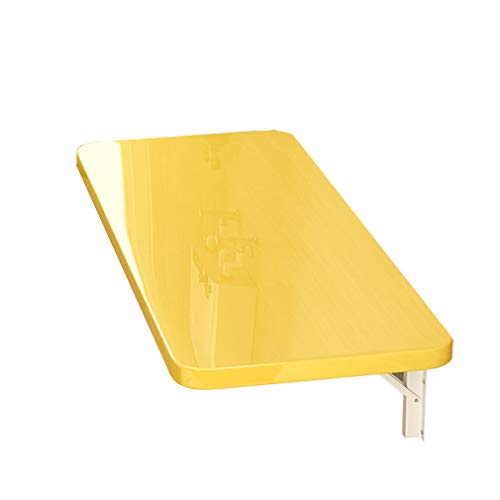 Multifunktionaler wandmontierter klappbarer Esstisch, Computertisch, Werkbank mit Halterung, kleine Familiengröße, 4 Farben erhältlich (Gelb, 70 x 40 cm) von Generisch