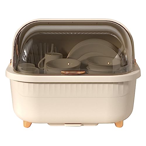 Multifunktionales Abtropfgestell mit Deckel - Platzsparende Abtropfbox aus Kunststoff für Küchenzubehör, Kompaktes & stilvolles Aprikosen-M-Design von Generisch