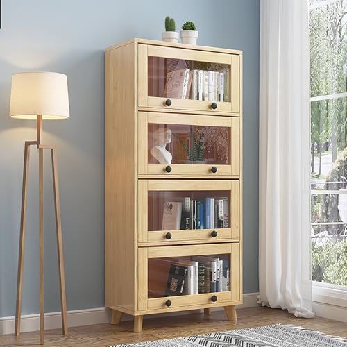 Multifunktionales Bücherregal für den Innenbereich, boden-zu-Decken-Bücherregal, Holzvitrine mit nach innen klappbarer Tür, vielseitige Aufbewahrung, Speisekammer, würfelförmiger Multifunktionales Bücherregal für den Innenbereich, boden-zu-Decken-Bücherregal, Holzvitrine mit nach innen klappbarer Tür, vielseitige Aufbewahrung, Speisekammer, würfelförmiger von Generisch