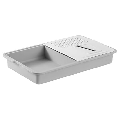 Multifunktionales Schneidebrett für Reibe und Abtropfgestell, 6-in-1-Schneidebrett mit Behältern, Deckeln und Reiben, für Küche von Generisch