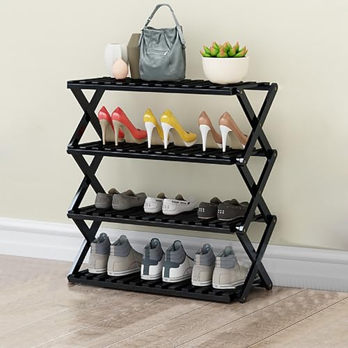 Multifunktionales Schuhregal aus Bambus, faltbares Schuhregal aus Holz für Kleidung und Kleiderschränke, vielseitige Aufbewahrungslösung für Schuhe, Kleidung und Accessoires Multifunktionales Schuhregal aus Bambus, faltbares Schuhregal aus Holz für Kleidung und Kleiderschränke, vielseitige Aufbewahrungslösung für Schuhe, Kleidung und Accessoires von Generisch