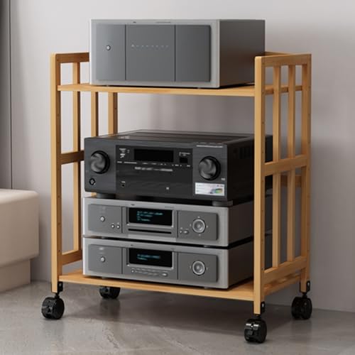 Multimedia AV Ständer 2/3 Etagen Holzmöbel Druckerregal Stereo Rack TV Konsole Spielekonsole Router Aufbewahrung für Home Entertainment von Generisch