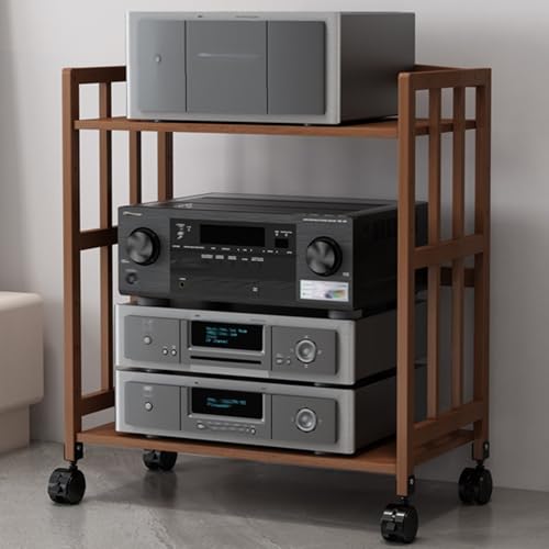 Multimedia AV Ständer 2/3 Etagen Holzmöbel Druckerregal Stereo Rack TV Konsole Spielekonsole Router Aufbewahrung für Home Entertainment von Generisch
