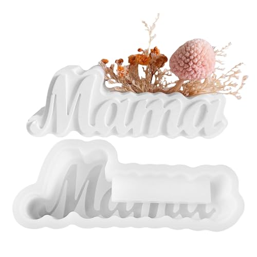 Muttertagesharzformen, 5.31x2.17x0,98 Zoll Mama Vase Silikonform für Blumentopf, Stifthalter -Aufbewahrungsbox, haltbares flexibles Design, perfekt für Tischdekorationen, Kunsthandwerk, Geschenkherste Muttertagesharzformen, 5.31x2.17x0,98 Zoll Mama Vase Silikonform für Blumentopf, Stifthalter -Aufbewahrungsbox, haltbares flexibles Design, perfekt für Tischdekorationen, Kunsthandwerk, Geschenkherste von Generisch