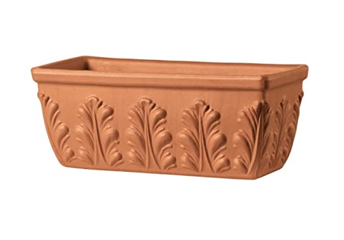 NEU !! Orig. Italienischer Blumenkasten 42 cm aus Terracotta Balkonkasten Pflanzkasten Blumentopf Pflanzgefäß Terrakotta von Generisch