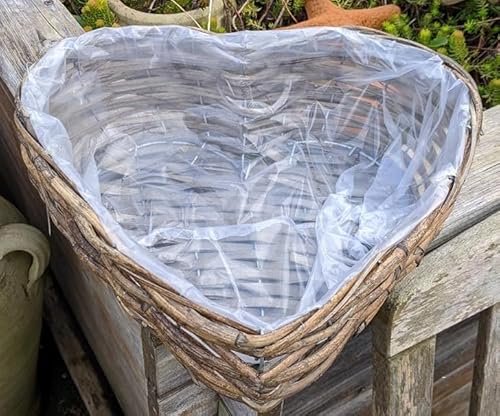 NEU !! Pflanzkorb in Herzform Breite ca. 31 cm und ca. 10 cm hoch aus Rattan - Naturprodukt, kein Plastik !! Handarbeit Schale Weidenkorb Pflanzgefäß Blumentopf Natur Deko Garten Grab Trauer Liebe NEU !! Pflanzkorb in Herzform Breite ca. 31 cm und ca. 10 cm hoch aus Rattan - Naturprodukt, kein Plastik !! Handarbeit Schale Weidenkorb Pflanzgefäß Blumentopf Natur Deko Garten Grab Trauer Liebe von Generisch
