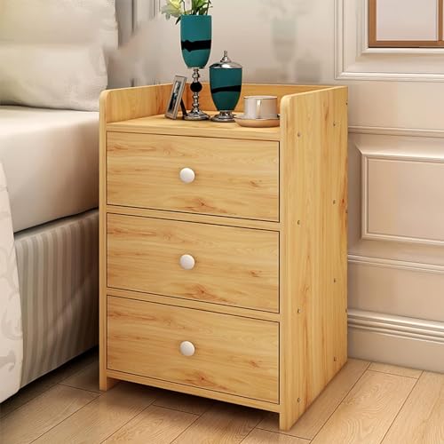Nachtkommode im Vintage-Stil, schmal, 2er Set, kleine Nachttische mit Schubladen für Schlafzimmer, stilvolle Beistelltische, kompakte Nachttische, perfekt für begrenzte Räume von Generisch
