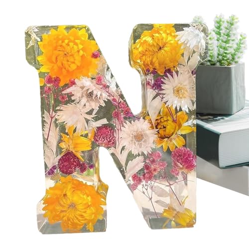 Nachtlichter - Dekorative | Harzlampe | Floral Letter Nachtlichter mit Anfangsbuchstaben & Trockenblume für Schlafzimmer Wohnzimmer Dekorative Nachtlichter - Tischlampen Nachtlichter - Dekorative | Harzlampe | Floral Letter Nachtlichter mit Anfangsbuchstaben & Trockenblume für Schlafzimmer Wohnzimmer Dekorative Nachtlichter - Tischlampen von Generisch