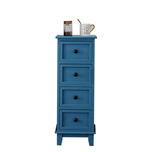 Nachtschrank aus Massivholz, schmales Sideboard mit 4 Schubladen – schlichtes Design für Eck- oder Schlafzimmeraufbewahrung Nachtschrank aus Massivholz, schmales Sideboard mit 4 Schubladen – schlichtes Design für Eck- oder Schlafzimmeraufbewahrung von Generisch