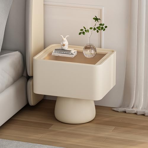 Nachttisch, Minimalistischer Nachttisch, Massivholz-Beistelltisch mit Schutzzaun-Design, zylindrische Stützbeine, einfacher Stil für Schlafzimmer oder Wohnzimmer Nachttisch, Minimalistischer Nachttisch, Massivholz-Beistelltisch mit Schutzzaun-Design, zylindrische Stützbeine, einfacher Stil für Schlafzimmer oder Wohnzimmer von Generisch