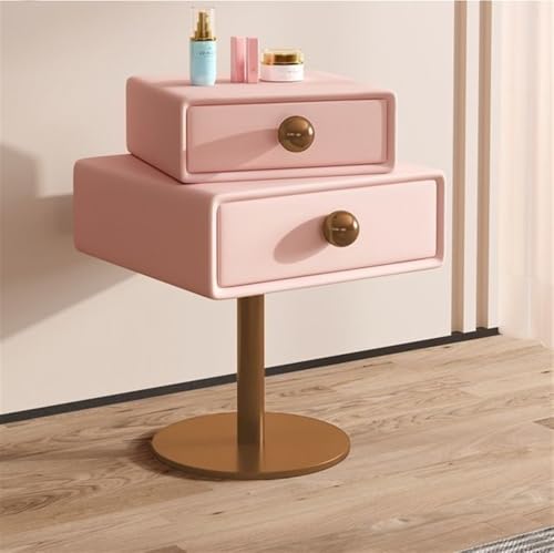 Nachttisch Kreativ Drehbarer Nachttisch Holz Couchtisch Doppelschublade Kunstleder Nachttisch Metallfuß Nachttisch Kreativ Drehbarer Nachttisch Holz Couchtisch Doppelschublade Kunstleder Nachttisch Metallfuß von Generisch