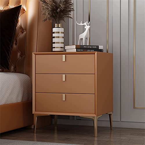 Nachttisch Modern Simplicity Nachttisch Schrank 3 Schubladen Leder Erhöhtes kleines dreilagiges Design für Schlafzimmer Nachttisch Modern Simplicity Nachttisch Schrank 3 Schubladen Leder Erhöhtes kleines dreilagiges Design für Schlafzimmer von Generisch