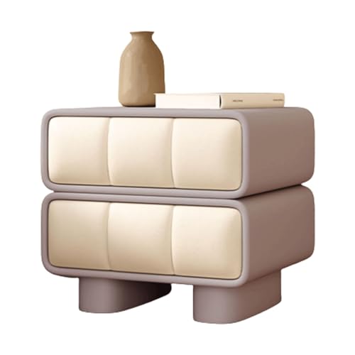 Nachttisch Nachttisch Nachttisch mit 2 Schubladen, kreativer Beistelltisch aus Holz, Massivholzbeine, High-End-Design für Schlafzimmer oder Wohnzimmer Nachttisch Nachttisch Nachttisch mit 2 Schubladen, kreativer Beistelltisch aus Holz, Massivholzbeine, High-End-Design für Schlafzimmer oder Wohnzimmer von Generisch