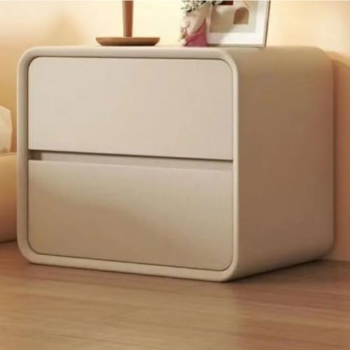 Nachttisch aus Massivholz, moderner Beistelltisch im cremefarbenen Stil, Schlafzimmer-Beistelltisch, blauer Akzent, Größe: 40 x 40 x 48 cm, schlichtes Design für Heimdekoration, 2 Stück Nachttisch aus Massivholz, moderner Beistelltisch im cremefarbenen Stil, Schlafzimmer-Beistelltisch, blauer Akzent, Größe: 40 x 40 x 48 cm, schlichtes Design für Heimdekoration, 2 Stück von Generisch